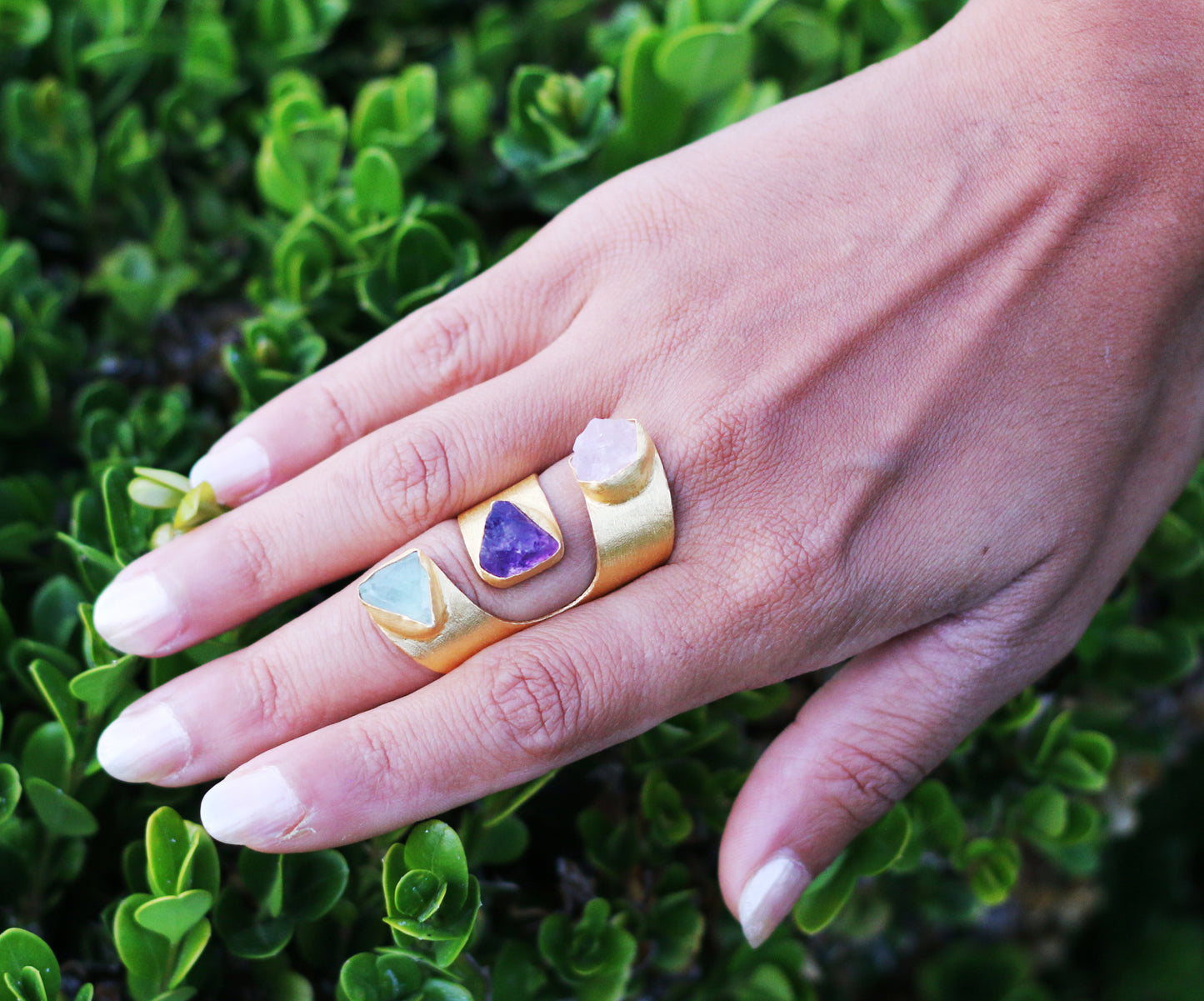 THREEFOLD CUFF RING - The Glam Harbor