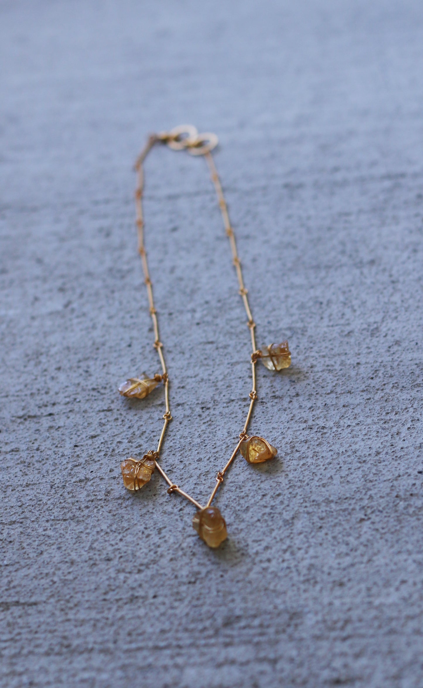 NATURAL STONE WIRE WRAPPED NECKLACE - The Glam Harbor