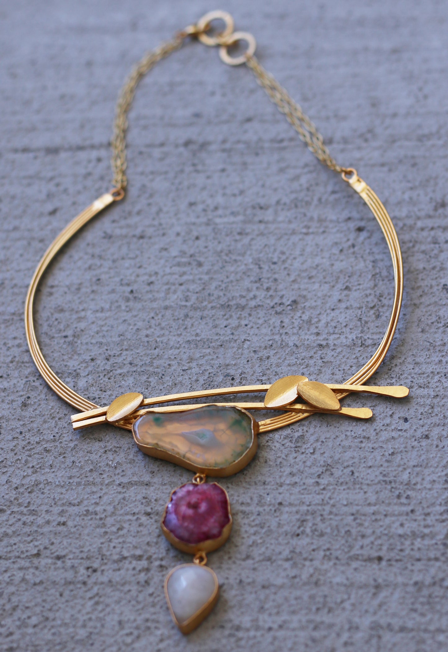 BRANCH LEAF ADJUSTABLE CHOKER NECKLACE - The Glam Harbor