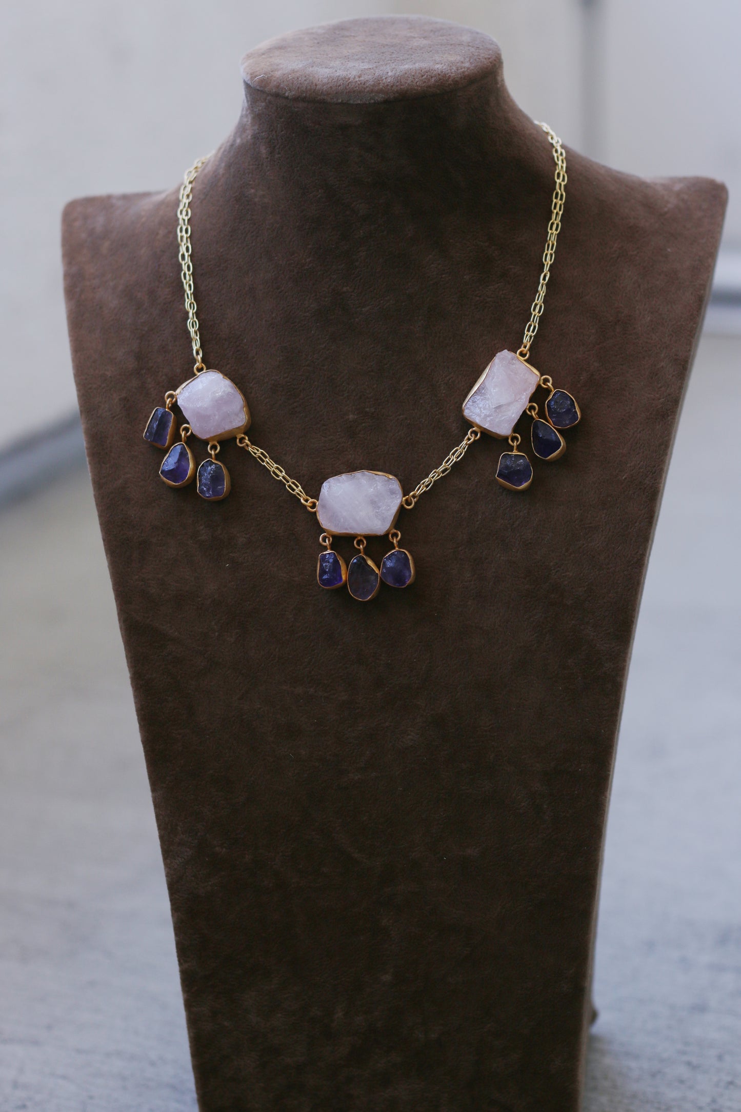 CLUSTER 18K GOLD PLATED NECKLACE - The Glam Harbor
