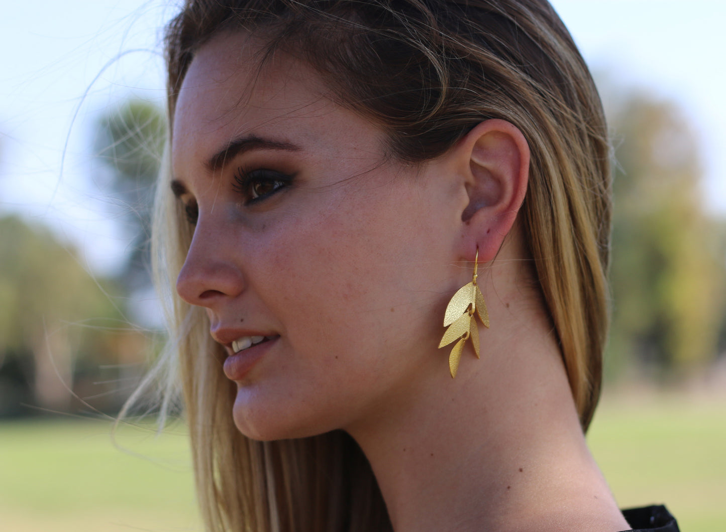 BEVY HANDCRAFTED 18K GOLD PLATED HOOK EARRINGS - The Glam Harbor