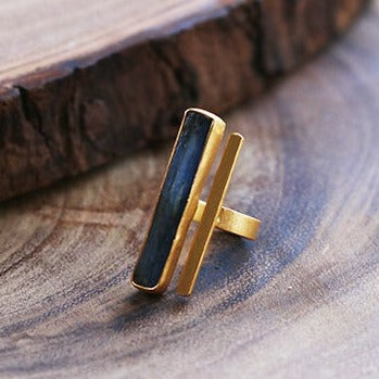 KYANITE BAR RING - The Glam Harbor
