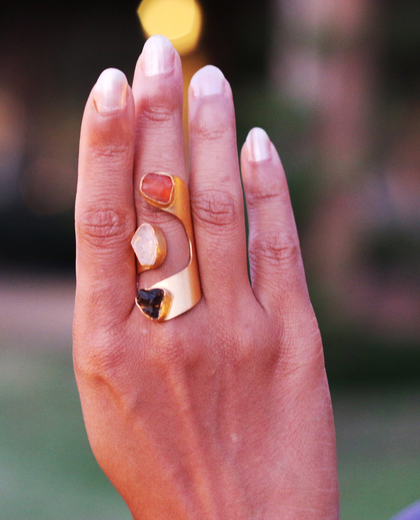 THREEFOLD CUFF RING - The Glam Harbor